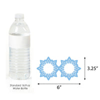 Blue Snowflakes Glasses and Headpieces - Paper Card Stock Winter Holiday Party Photo Booth Props Kit - 10 Count