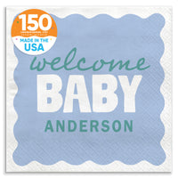 Blue and teal baby shower luncheon napkins 150 count main image 