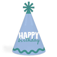 Blue and teal cone hats main image