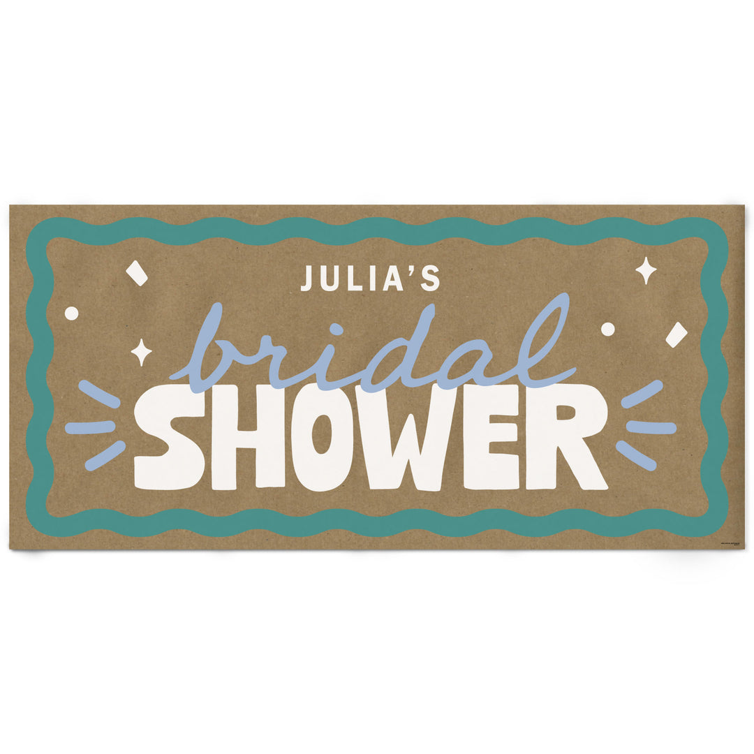 Blue custom bridal banner main image