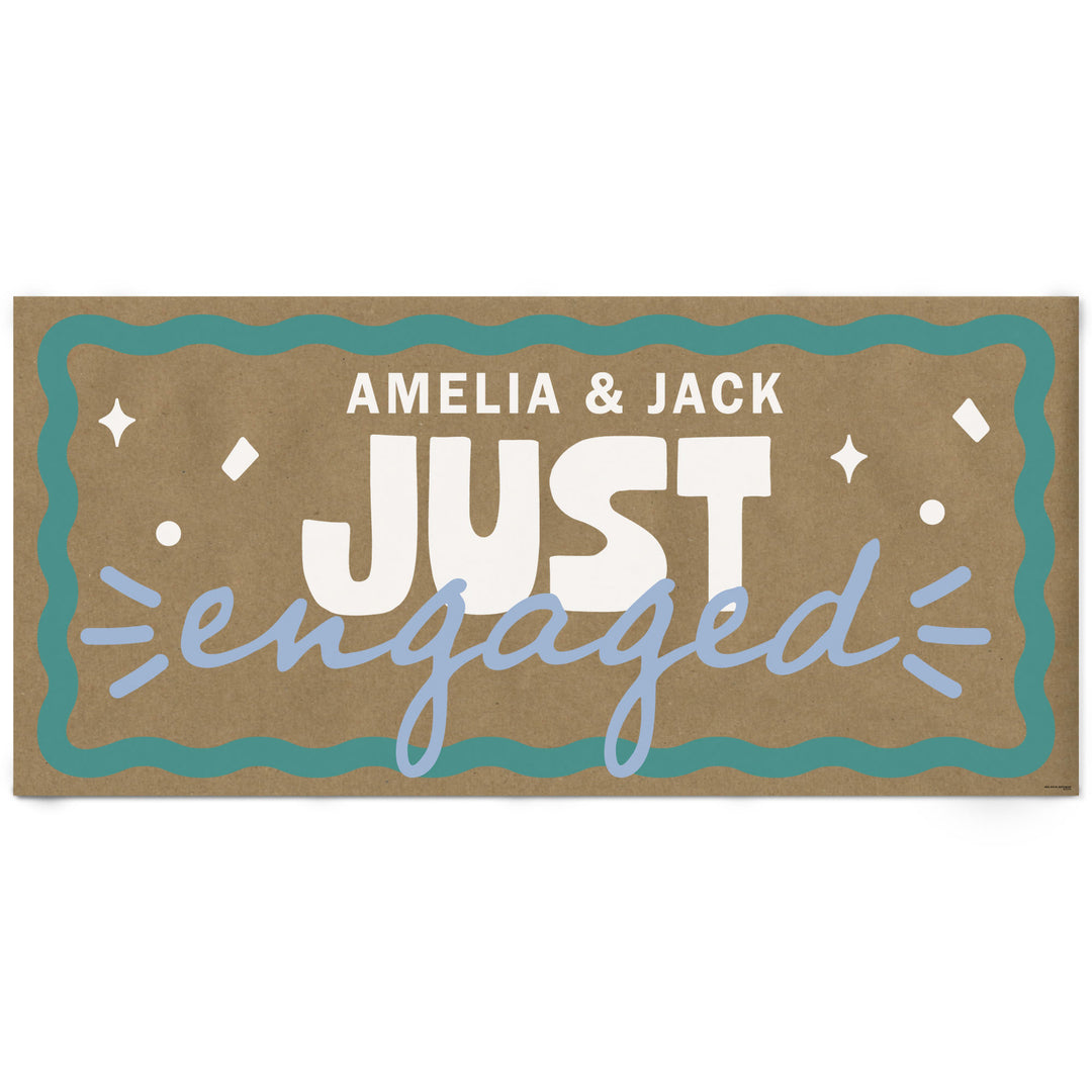 Blue and teal custom engagement banner main image 