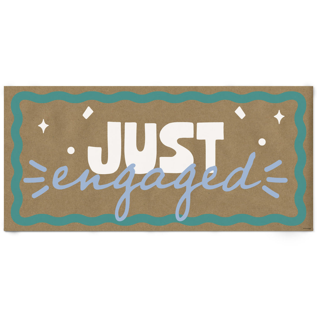 Blue and teal just engaged banner main image 