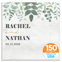 Custom Text - Boho Botanical Bridal Napkins