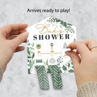 Boho Botanical Baby - Greenery Baby Shower Game Pickle Cards - Pull Tabs 3-in-a-Row - Set of 12