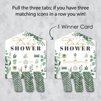 Boho Botanical Baby - Greenery Baby Shower Game Pickle Cards - Pull Tabs 3-in-a-Row - Set of 12