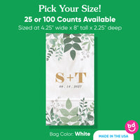 Custom Text Popcorn Bags - Boho Botanical