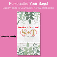 Custom Text Popcorn Bags - Boho Botanical