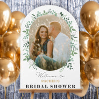Custom Photo Boho Botanical Bridal Shower Welcome Sign
