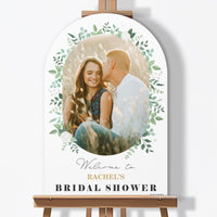Custom Photo Boho Botanical Bridal Shower Welcome Sign