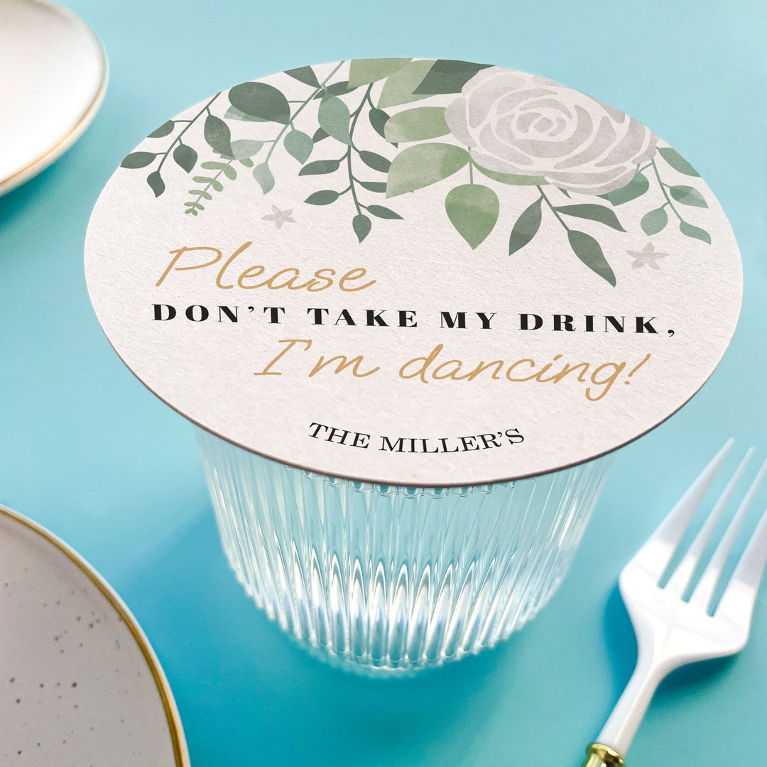 Custom Text Coasters - Boho Botanical