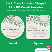 Custom Text Coasters - Boho Botanical