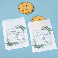 Custom Text Paper Treat Bags - Boho Botanical - 100 Ct