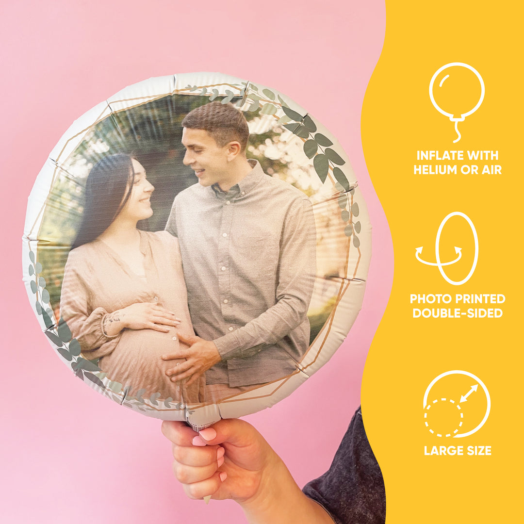 Personalized Photo Boho Balloon - Double Sided - 1 Ct