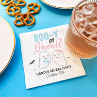 Custom Text Napkins - Boo-y or Ghoul - 50 Ct