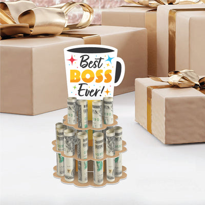 Happy Boss's Day - DIY Best Boss Ever Money Holder Gift - Cash Cake