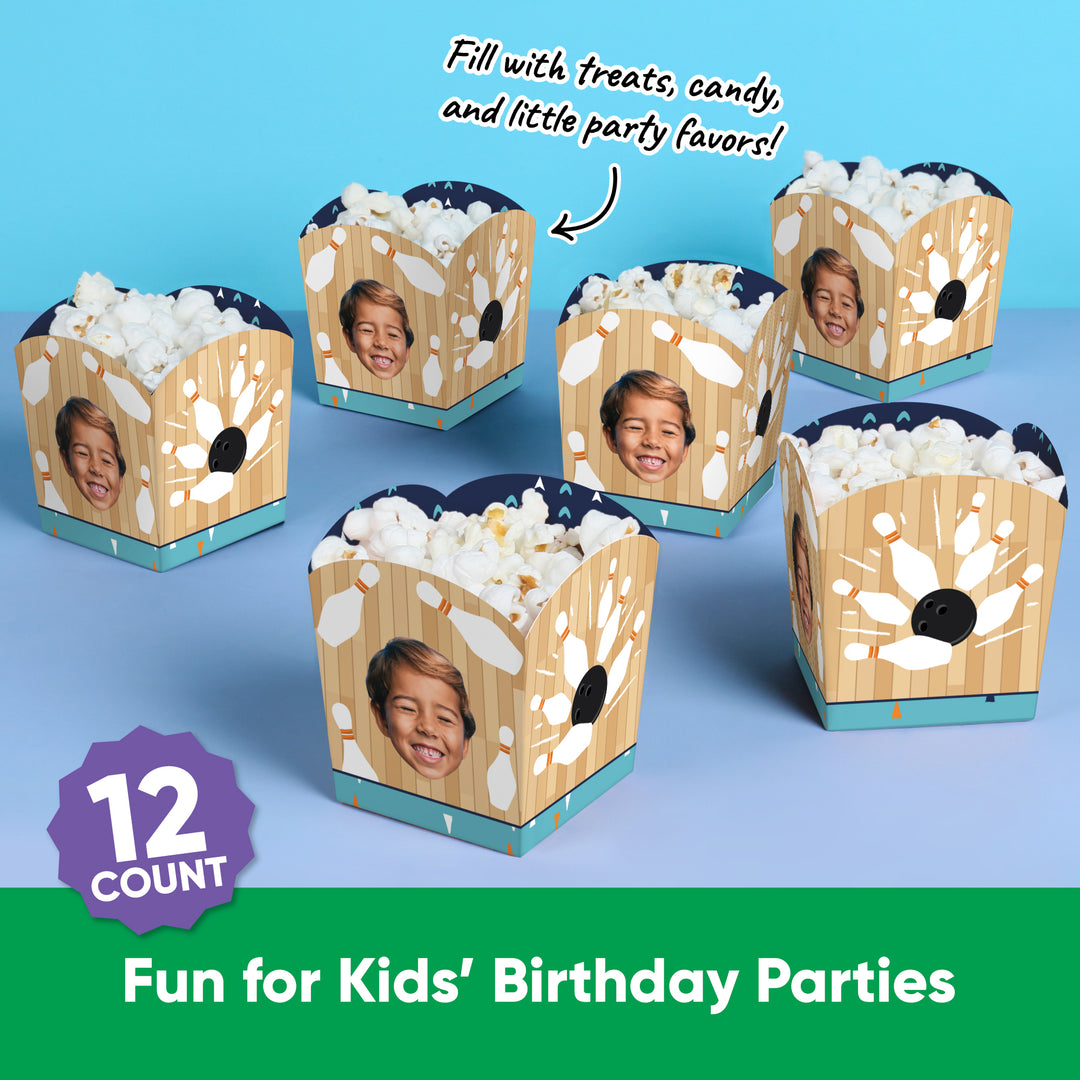 Custom Face Bowling Treat Boxes - 12 Ct