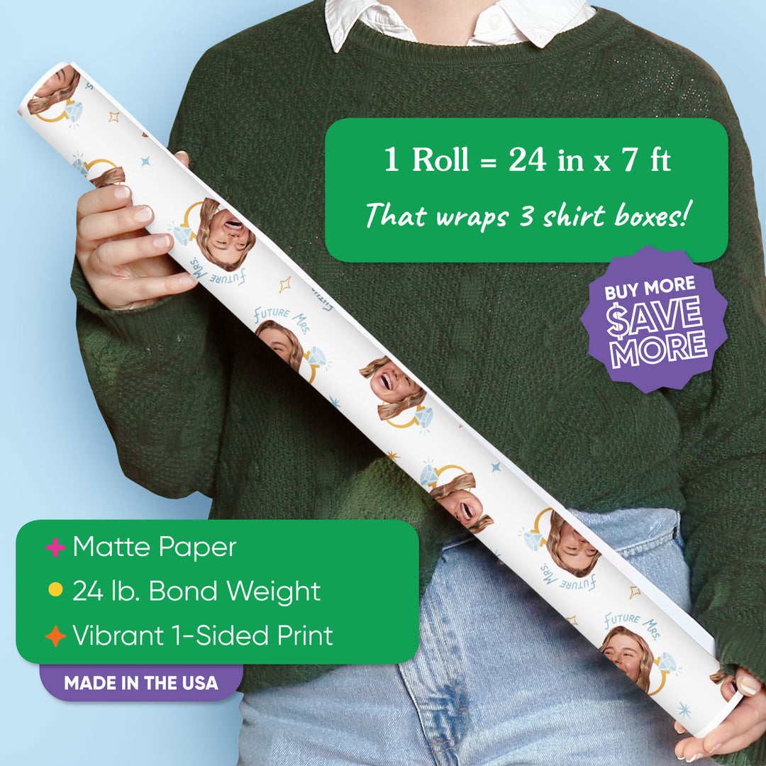 Custom Face Wrapping Paper - Future Mrs.