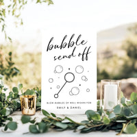 Personalized Bubble Send Off Wedding Sign