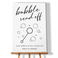 Personalized Bubble Send Off Wedding Sign