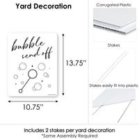 Bubble Send Off Wedding Yard Sign