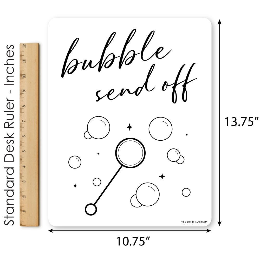 Bubble Send Off Wedding Yard Sign