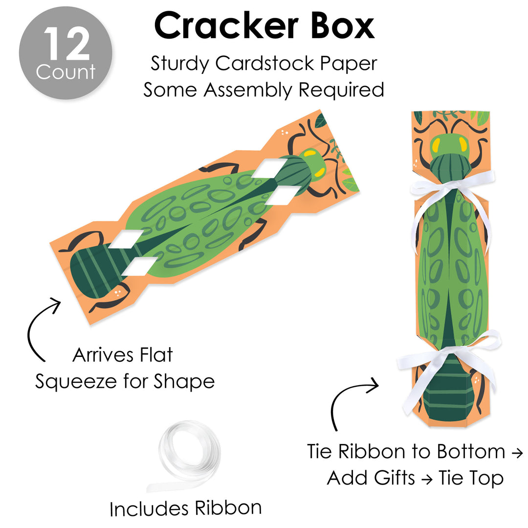 Buggin' Out - No Snap Bugs Birthday Party Table Favors - DIY Cracker Boxes - Set of 12