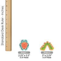 Buggin' Out - Dessert Cupcake Toppers - Bugs Birthday Party Clear Treat Picks - Set of 24