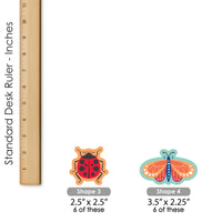 Buggin' Out - Dessert Cupcake Toppers - Bugs Birthday Party Clear Treat Picks - Set of 24