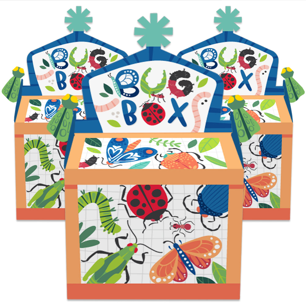 Buggin' Out - Treat Box Party Favors - Bugs Birthday Party Goodie Gable Boxes - Set of 12