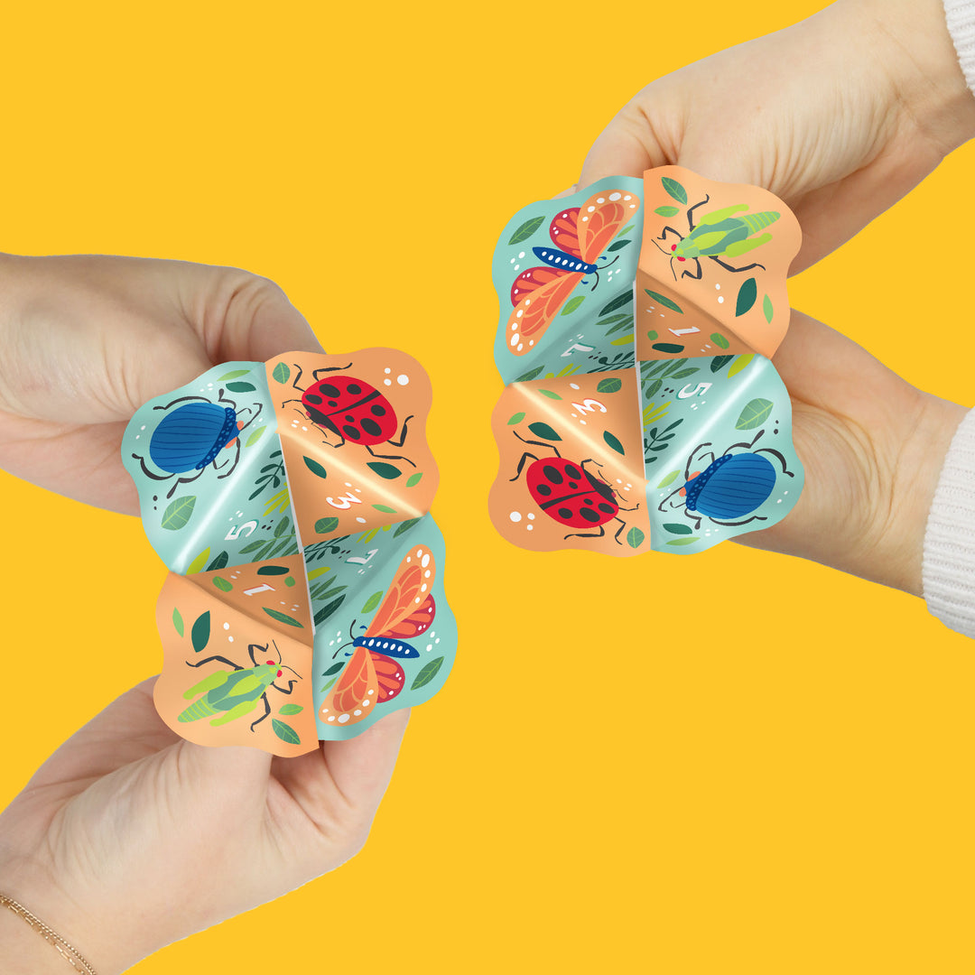 Buggin' Out - Bugs Birthday Party Cootie Catcher Game - Jokes and Dares Fortune Tellers - Set of 12
