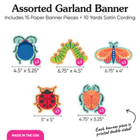 Bug themed birthday party garland banner decoration for walls and tables.”