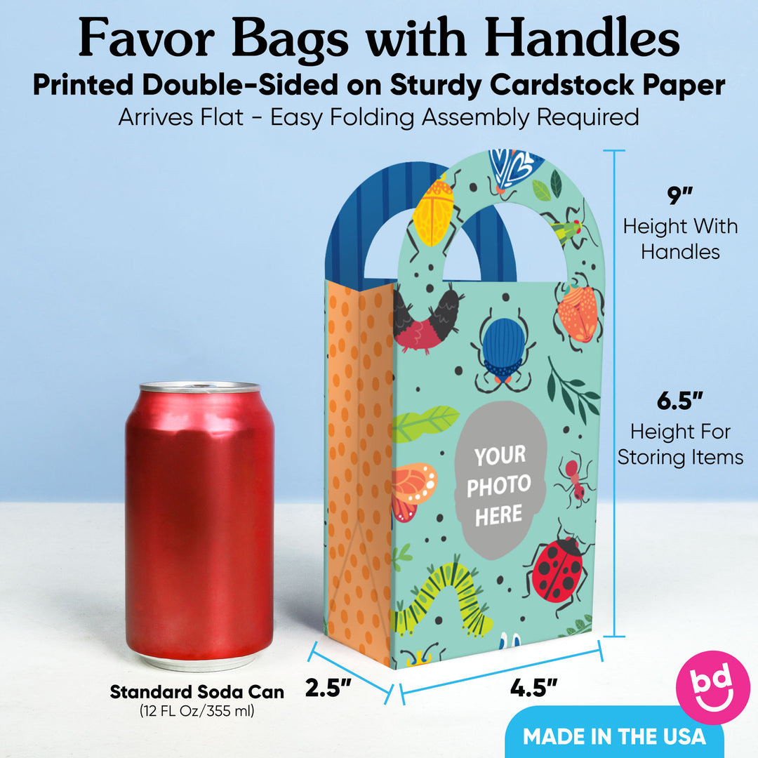 Custom Face Buggin Out Paper Favor Bags - 12 Ct