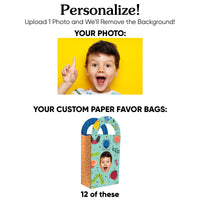 Custom Face Buggin Out Paper Favor Bags - 12 Ct