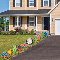 Buggin' Out - Lawn Decorations - Outdoor Bugs Birthday Party Yard Decorations - 10 Piece