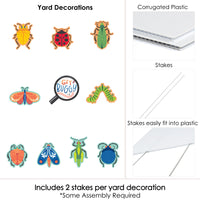Buggin' Out - Lawn Decorations - Outdoor Bugs Birthday Party Yard Decorations - 10 Piece