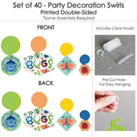 Buggin' Out - Bugs Birthday Party Hanging Decor - Party Decoration Swirls - Set of 40