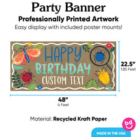 48x22.5 bug theme kraft banner with 8 included mounts
