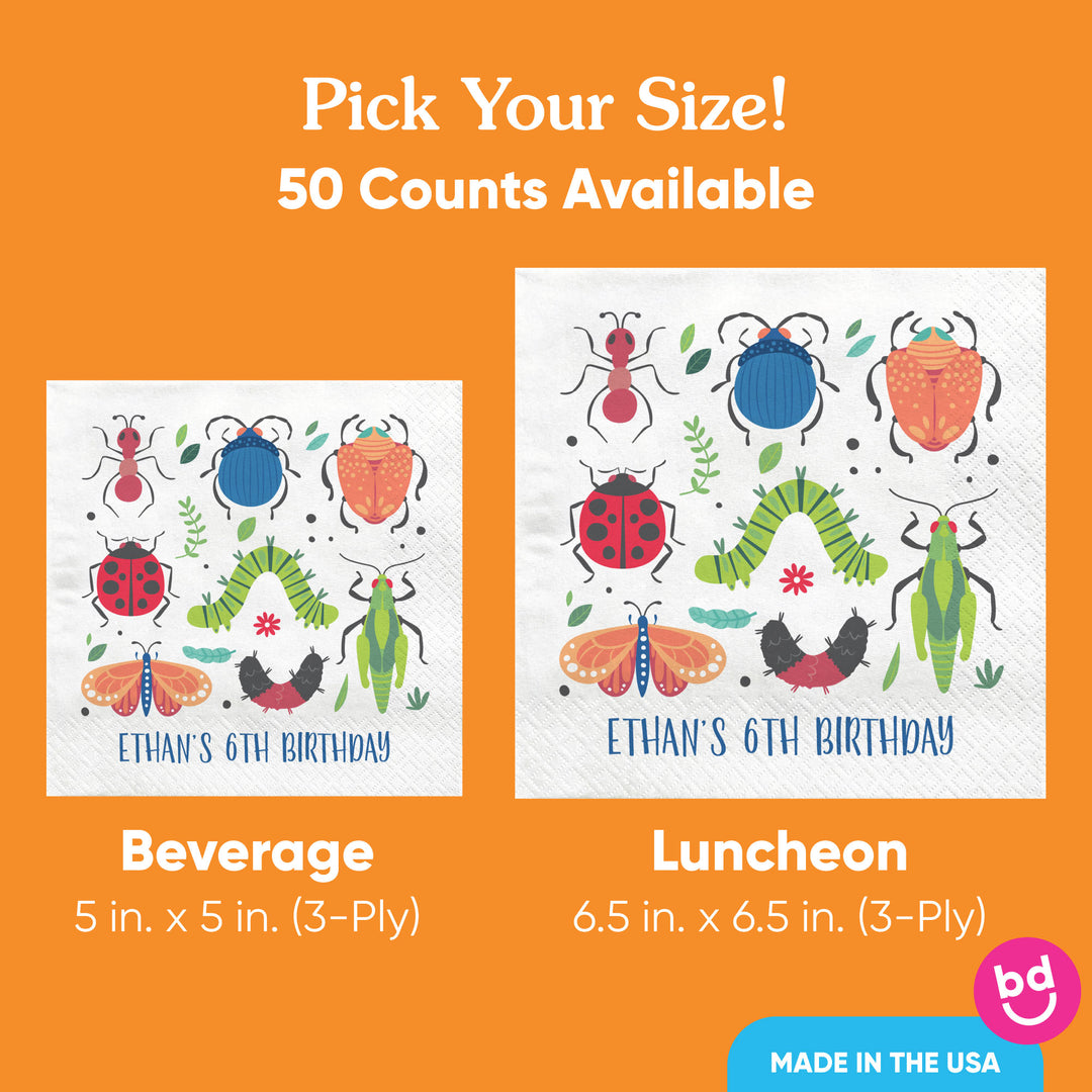 Custom Text Napkins - Buggin' Out