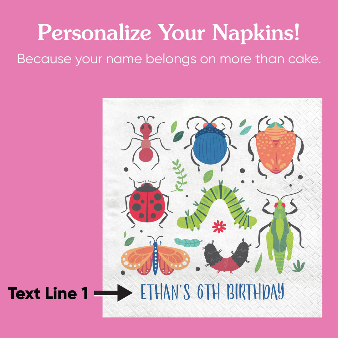 Custom Text Napkins - Buggin' Out