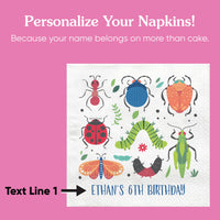 Custom Text Napkins - Buggin' Out