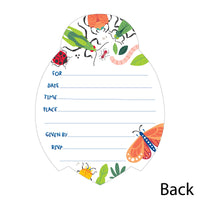 Buggin' Out - Shaped Fill-In Invitations - Bugs Birthday Party Invitation Cards with Envelopes - Set of 12
