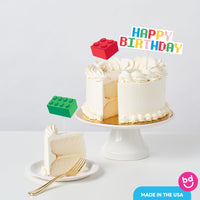 Building Blocks Cake Topper - 3 Pc