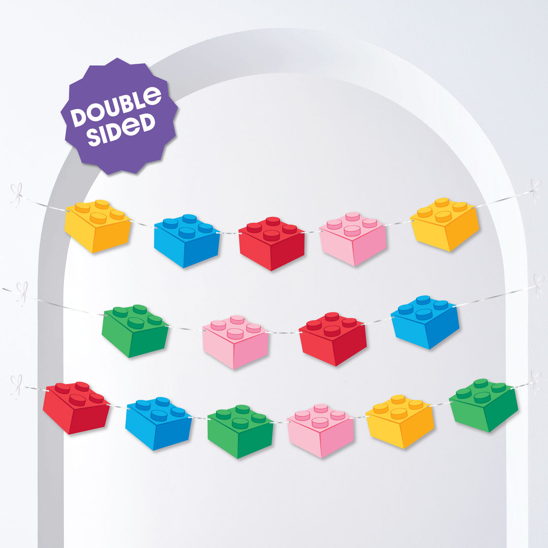Building Blocks Garland Banner - 15 Pc