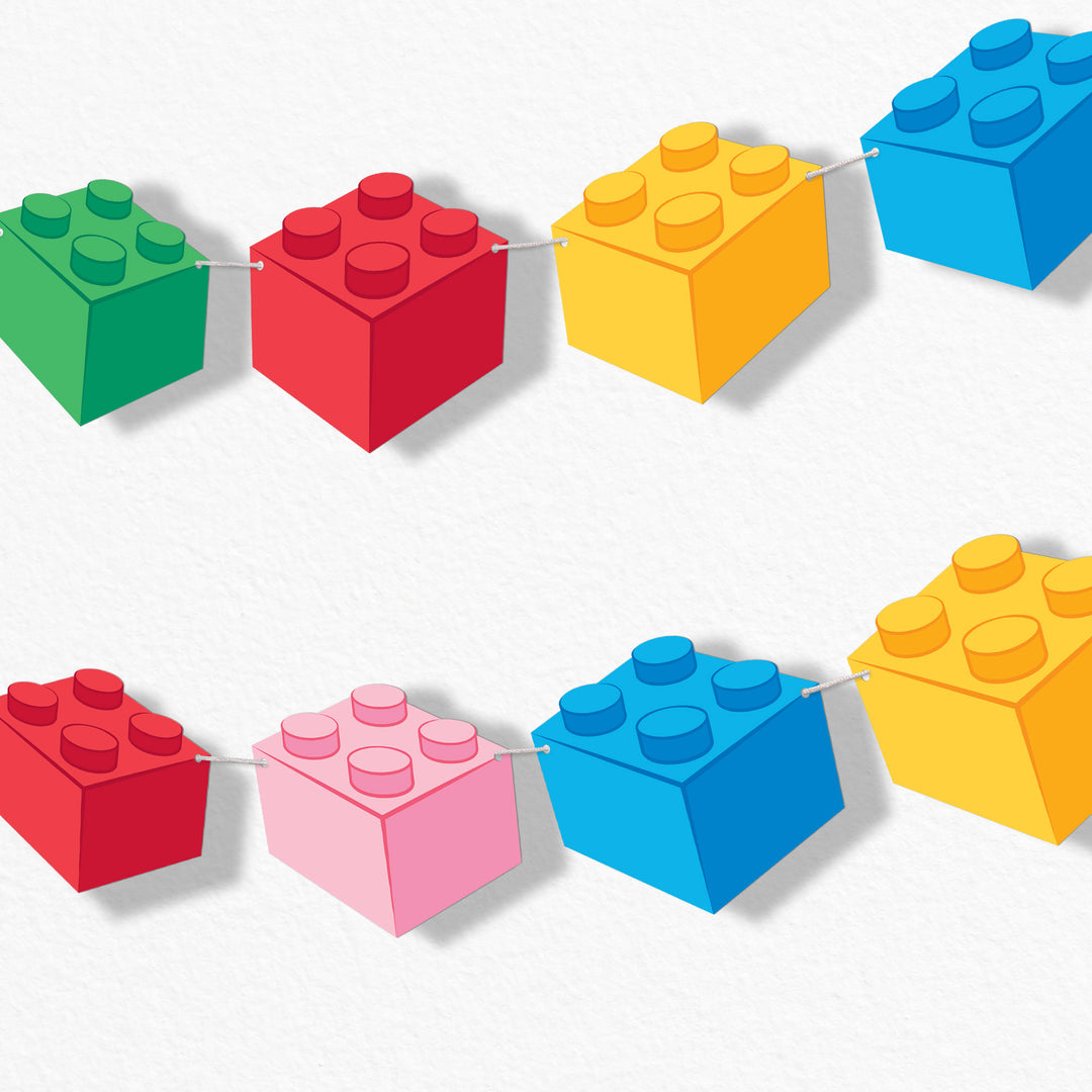 Building Blocks Garland Banner - 15 Pc