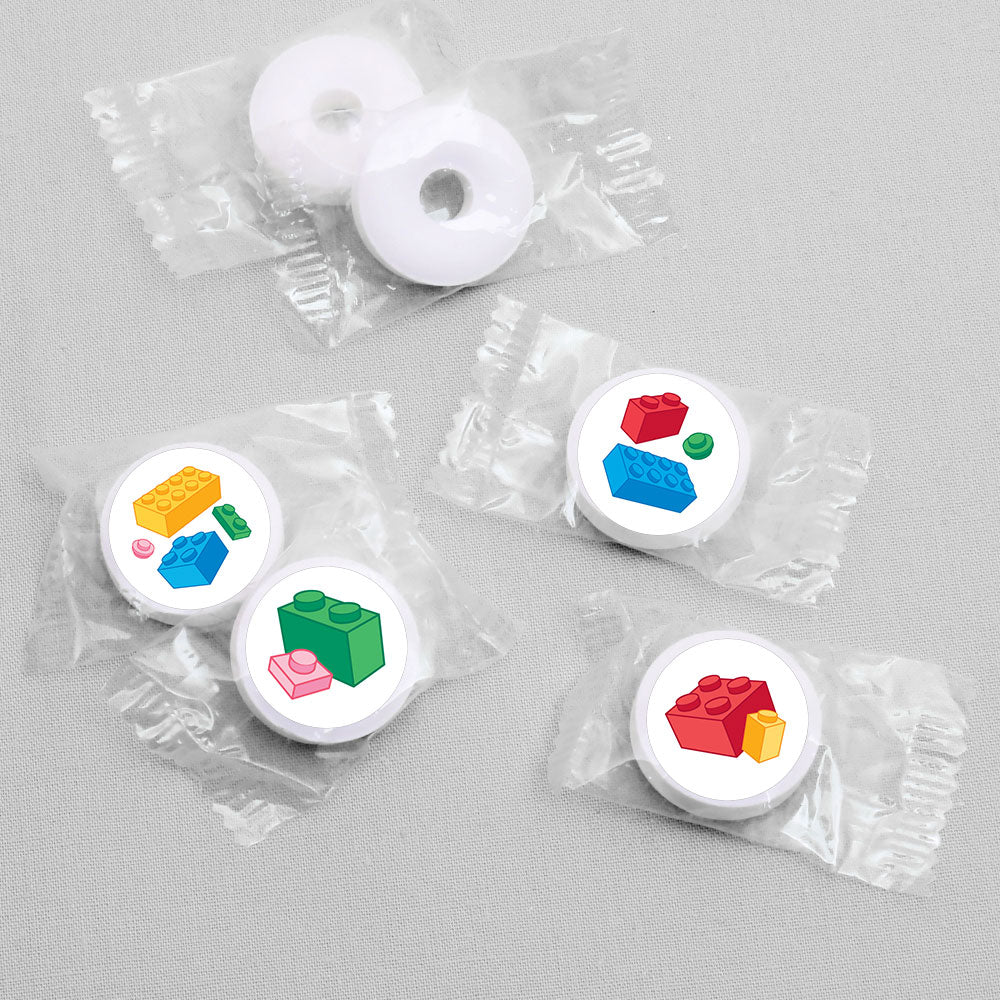 Building Blocks Candy Stickers - 1 Sheet of 108