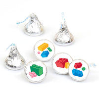 Building Blocks Candy Stickers - 1 Sheet of 108