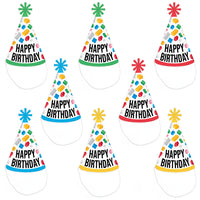 Building Blocks Cone Hat - 8 Ct