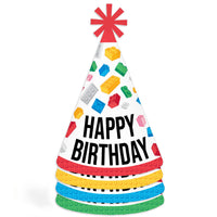 Building Blocks Cone Hat - 8 Ct