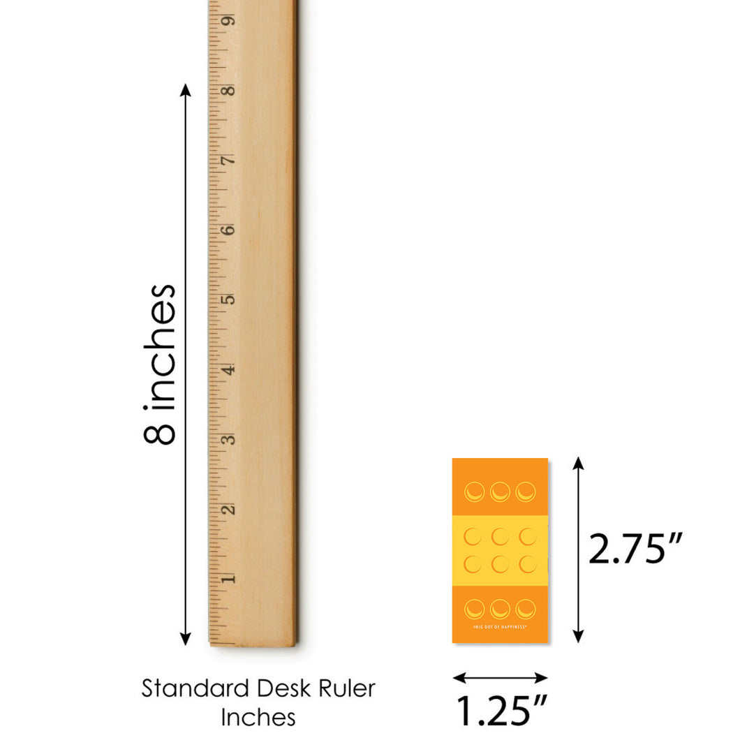 Building Blocks Mini Candy Bar Wrapper Stickers - 40 Ct