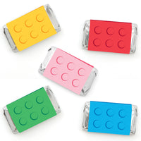 Building Blocks Mini Candy Bar Wrapper Stickers - 40 Ct